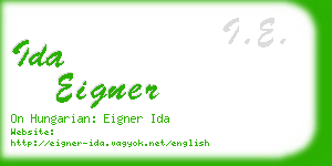 ida eigner business card